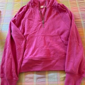GAP Fuchsia Quarter-Zip Hoodie